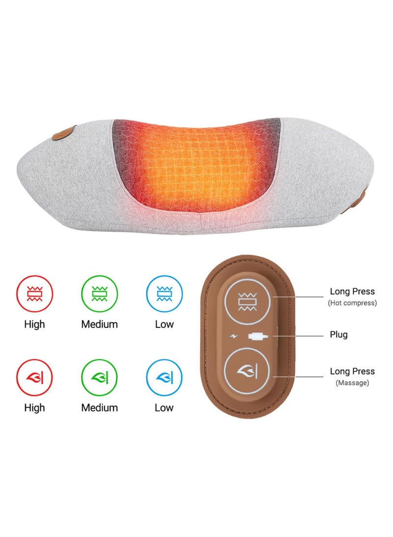 general Massager Pillow for Neck, Multi-Function Shoulder and Neck Massager, Heat + Vibration Massage Two-in-one, Three-Speed Temperature Control Vibration, Memory Foam Vibration Hot Compress - Image 3