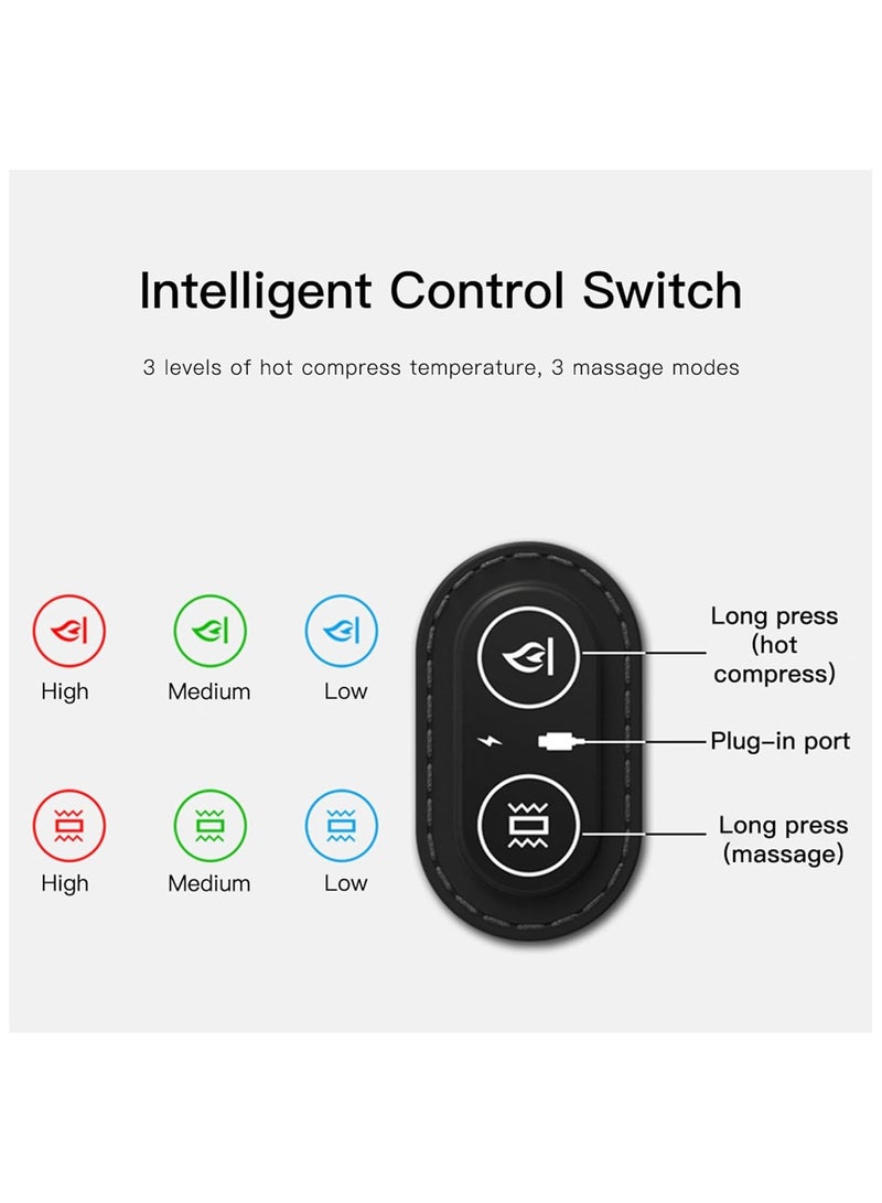 general Massager Pillow for Neck, Multi-Function Shoulder and Neck Massager, Heat + Vibration Massage Two-in-one, Three-Speed Temperature Control Vibration, Memory Foam Vibration Hot Compress - Image 4