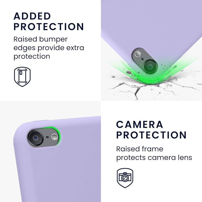 kwmobile TPU Silicone Case Compatible with Apple iPod Touch 6G / 7G (6th and 7th Generation) - Case Soft Flexible Protective Cover - Lavender - Image 3