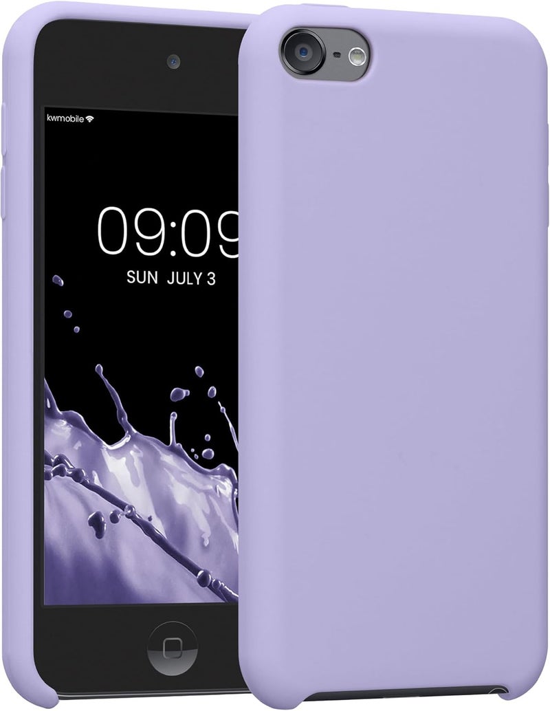 kwmobile TPU Silicone Case Compatible with Apple iPod Touch 6G / 7G (6th and 7th Generation) - Case Soft Flexible Protective Cover - Lavender - Image 1