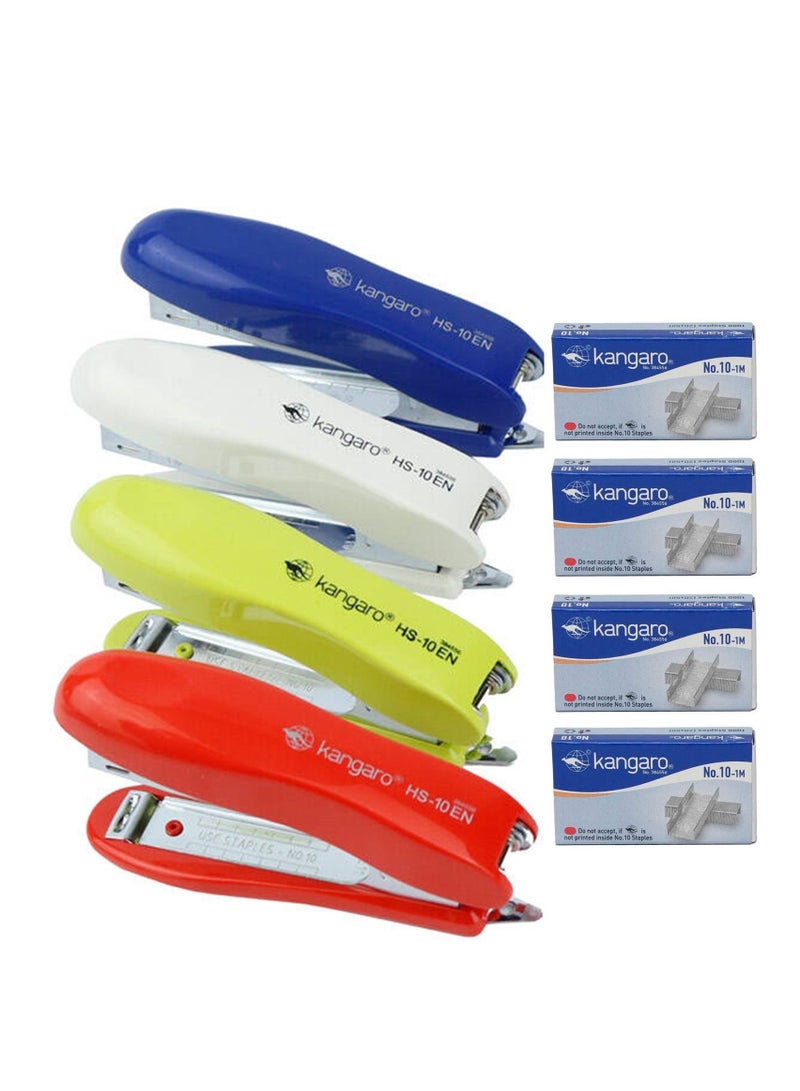 Kangaro 4-Piece Stapler With 4 Packs of Pins - Image 1