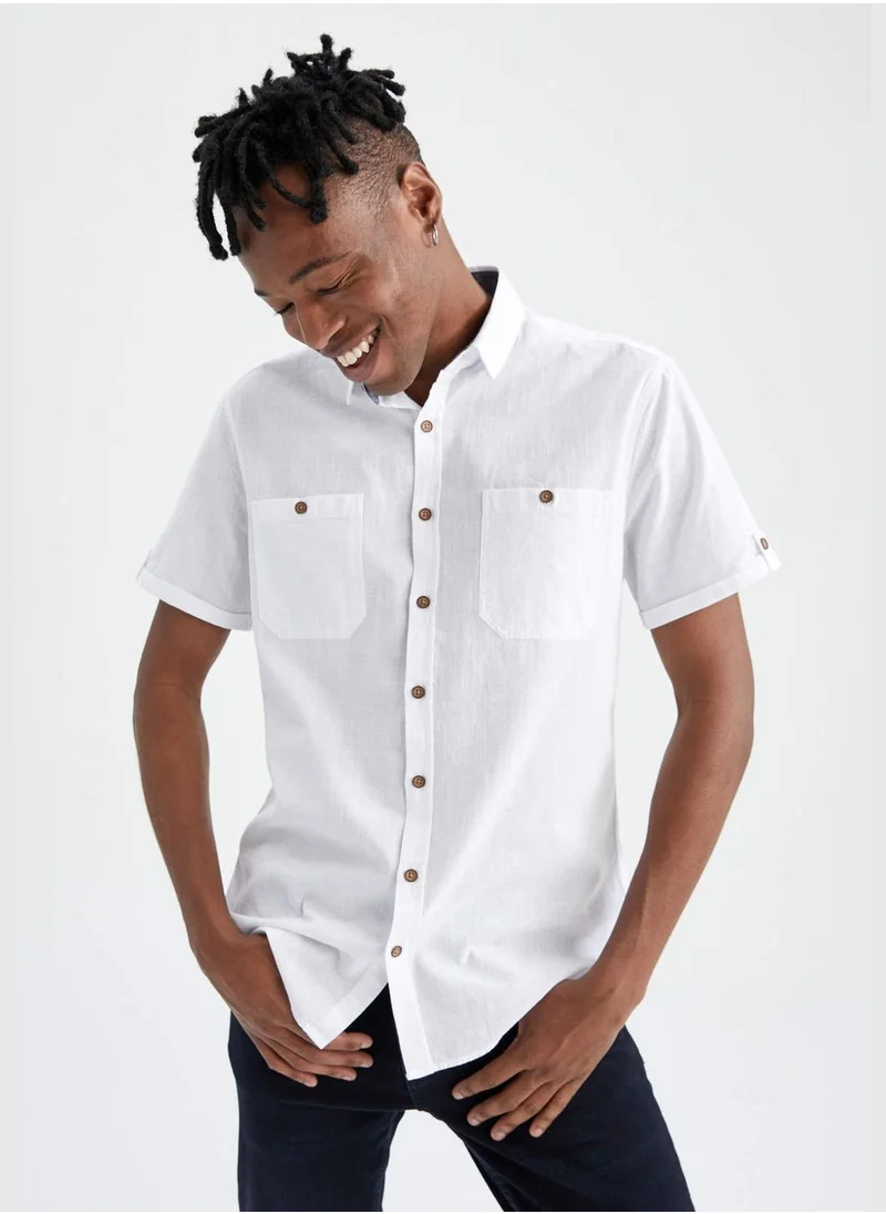 DeFacto Slim Fit Double Pocket Shirt