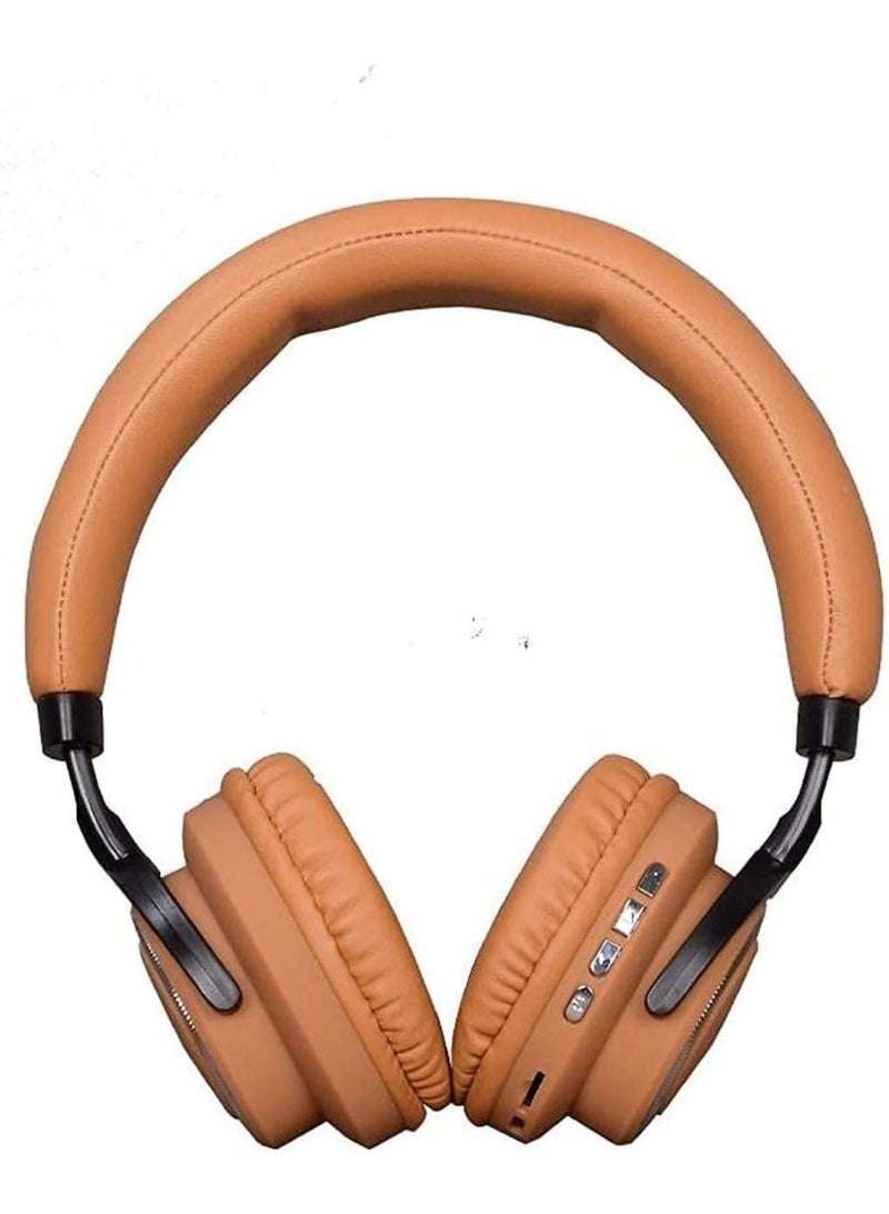 SODO SD-1005 Wireless Bluetooth Over-Ear Headphones with Bluetooth 5.1, TF Card Slot, Built-In Microphone, Foldable Design, 6–8 Hours Playtime – Brown - Image 3