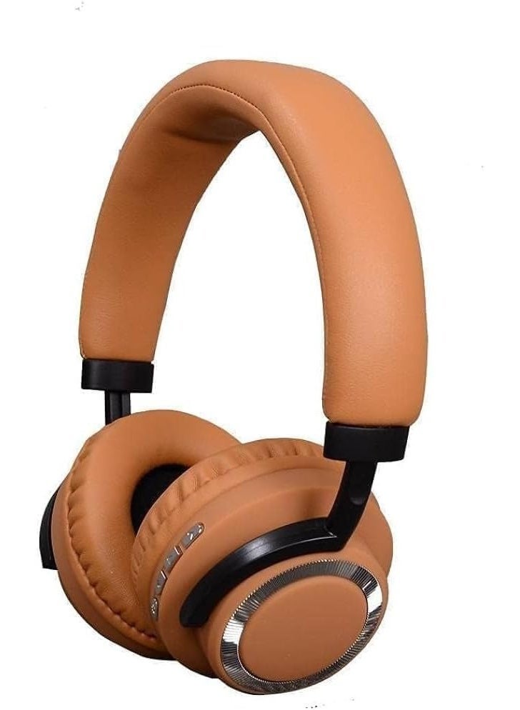 SODO SD-1005 Wireless Bluetooth Over-Ear Headphones with Bluetooth 5.1, TF Card Slot, Built-In Microphone, Foldable Design, 6–8 Hours Playtime – Brown - Image 2