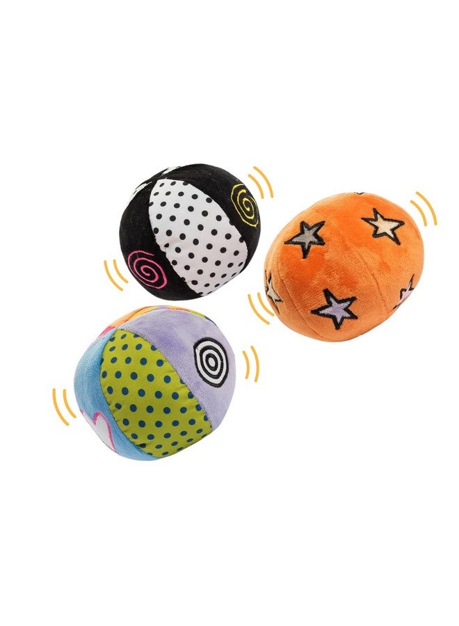 Genius Baby Toys Genius Baby Toys Montessori Sensory Soft Balls with Sensory Sounds and Textures - Set of 3 - Practice Grasping - Gift Set Perfect for 6-12 Months Baby Toys - Image 1