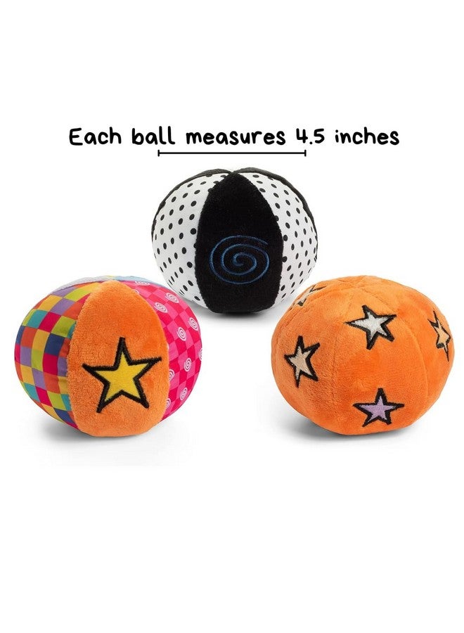 Genius Baby Toys Genius Baby Toys Montessori Sensory Soft Balls with Sensory Sounds and Textures - Set of 3 - Practice Grasping - Gift Set Perfect for 6-12 Months Baby Toys - Image 2