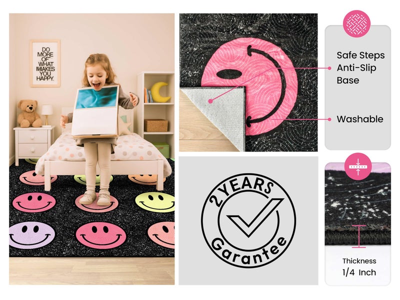 OLEEK Large Classroom Rug Elementary 6x9 - Classroom Rugs for Kids Room - Classroom Carpet Elementary - Kids playroom Rug 6 x 9 - Preschool Rugs for Classroom - Schoolgirl Style Classroom Decor - Image 2