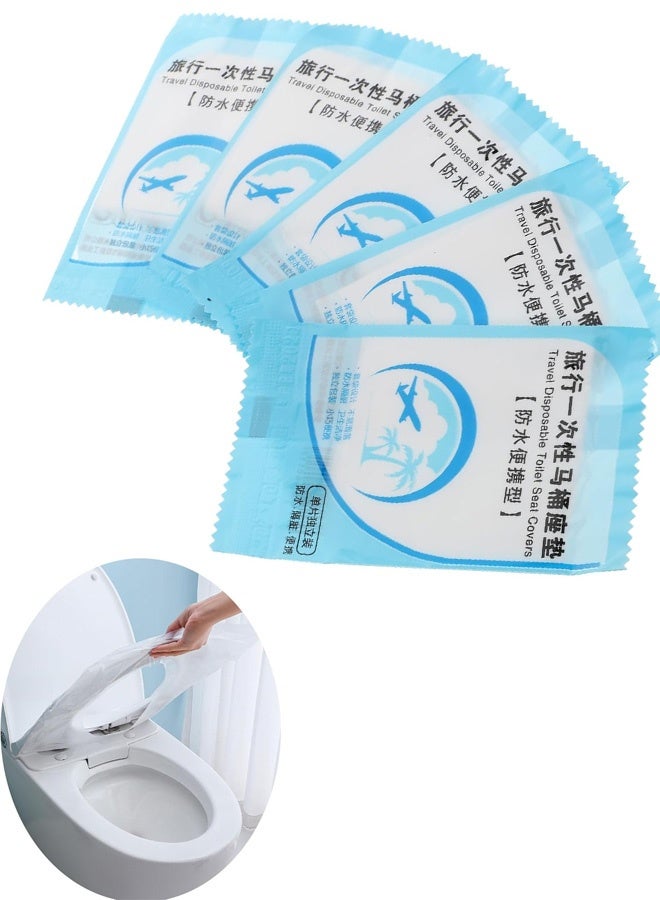 50pcs Disposable Toilet Seat Covers Thickened Travel Seat Cushion Portable Toilets Papers Sanitary for Adults Boys and Girls to Store - Image 1