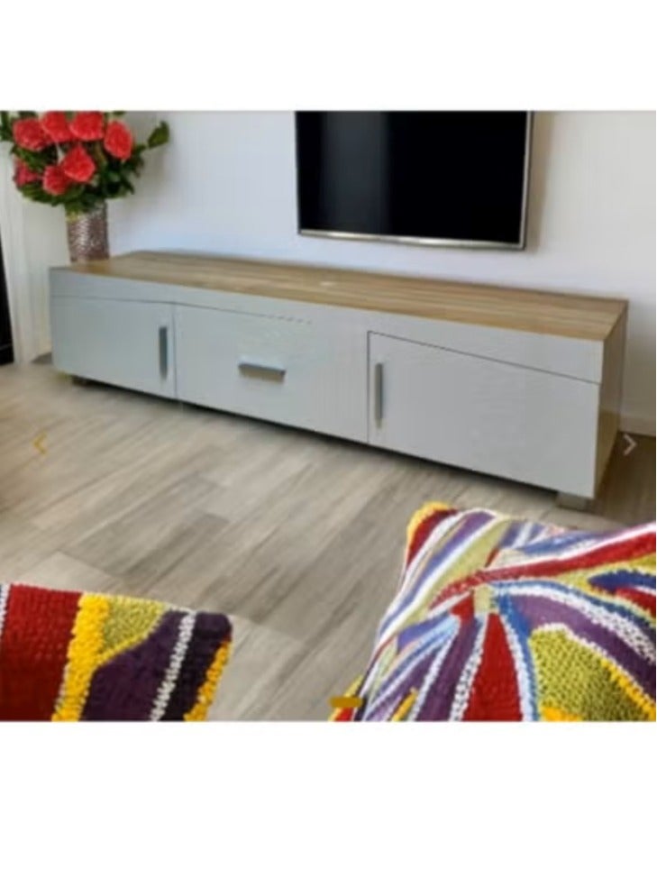 Living Modern Plasma Table With Shelf 140*45 CM - Image 1