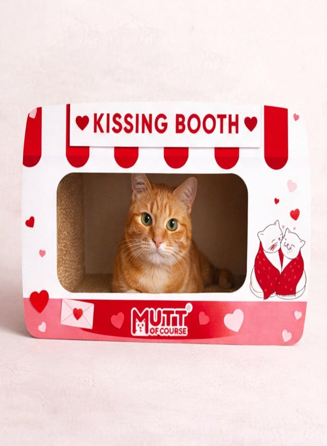 Mutt of Course Kissing Booth Cat Scratcher & Hideout Cat Toy (with Catnip) - Image 1