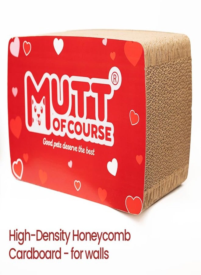Mutt of Course Kissing Booth Cat Scratcher & Hideout Cat Toy (with Catnip) - Image 3