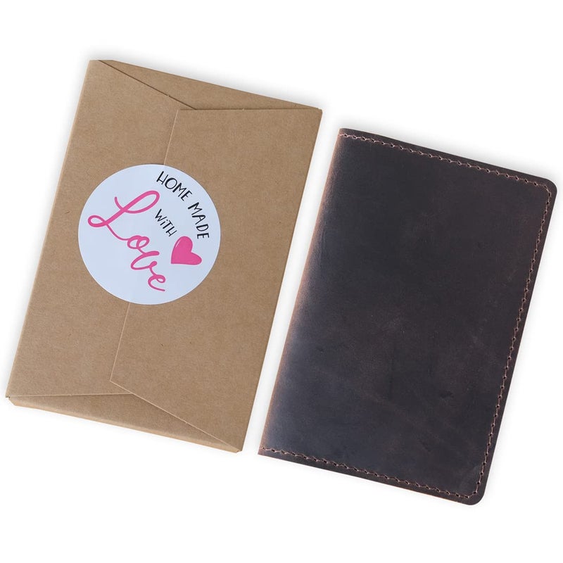 Fan&Ran Genuine Leather Journal Cover for Field Notes Notebooks, Moleskine Cahier Journal Pocket 3.5 x 5.5 Inches, Bourbon Brown - Image 2