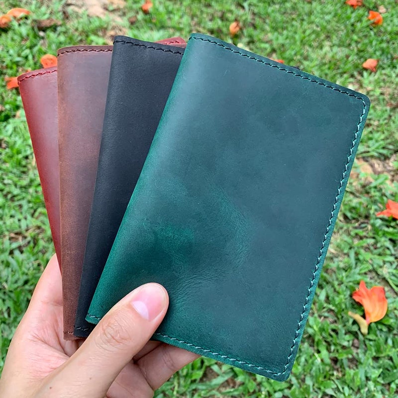 Fan&Ran Genuine Leather Journal Cover for Field Notes Notebooks, Moleskine Cahier Journal Pocket 3.5 x 5.5 Inches, Bourbon Brown - Image 4