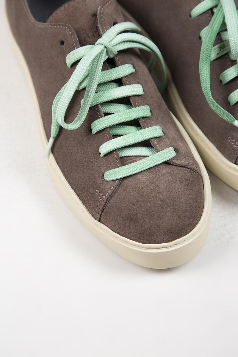 Krahe Ares Men's Genuine Leather Hand-Painted Mink Sneakers with Laces and Two Spare Laces - Image 4