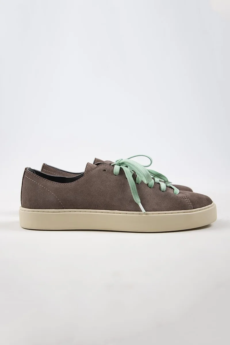 Krahe Krahe Ares Men's Genuine Leather Hand-Painted Mink Sneakers with Laces and Two Spare Laces