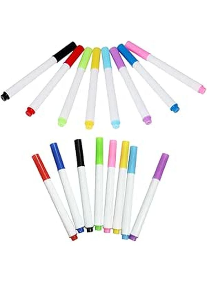 Washable Dry Erase Markers 16 Pack Fine Tip Bright Colors for Whiteboard Drawing - Image 1