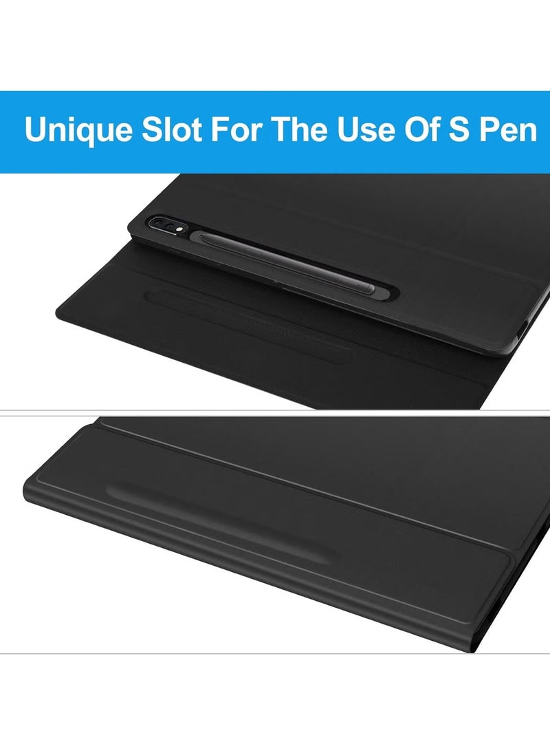 TIGER Samsung Galaxy Tab S8 Plus/S7 FE/S7 Plus 12.4” Keyboard Case | Magnetic Detachable Bluetooth Keyboard with Protective Stand Cover | S Pen Charging Support for Tab S8+ 2022, S7 FE 2021, S7+ 2020, Black - Image 5