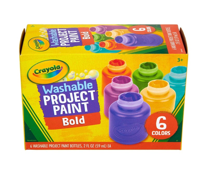 Crayola Washable Kids Paint (6ct), Paint Set for Kids, Assorted Bold Colors, Arts & Crafts Supplies for Kids, Nontoxic, Toddler Gifts - Image 1