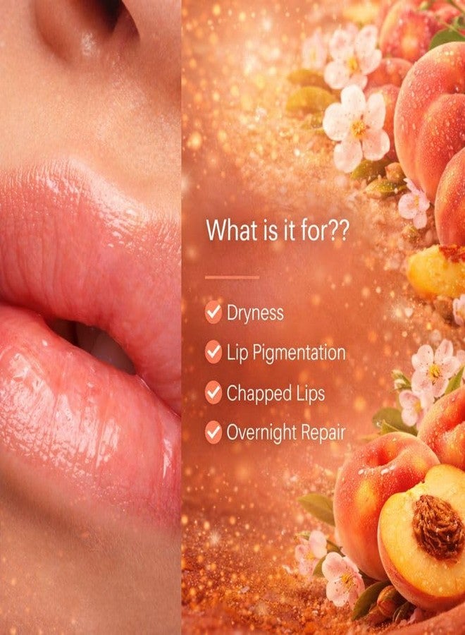 Cuffs N Lashes Lush Lips Intensive Recovery Mask - Peach Fuzz | Overnight Repair Mask | Paraben-Free | Enriched with Vitamin E, Shea Butter &Castor Seed Oil - Image 5