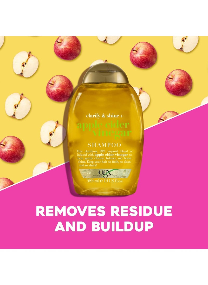 Ogx - Apple Cider Vinegar Clarifying Shampoo for Oily and Greasy Hair 385 ml - Image 1