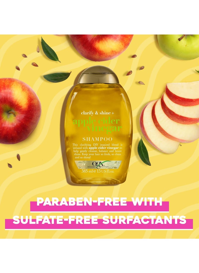 Ogx - Apple Cider Vinegar Clarifying Shampoo for Oily and Greasy Hair 385 ml - Image 1