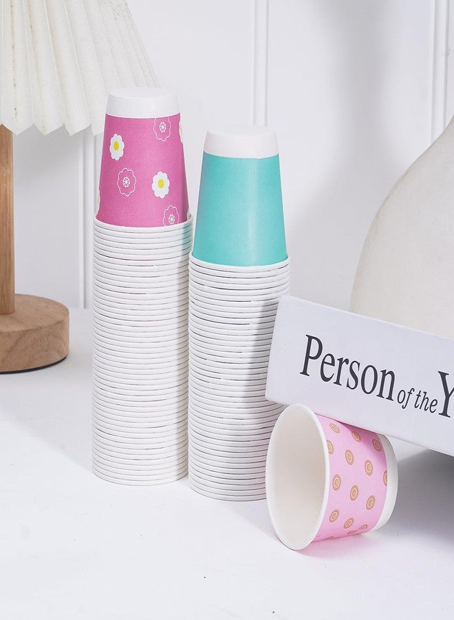 Tamone 600 Pack 3 oz Bathroom Cups, Mouthwash Cups with Flower, Pink, Yellow, Blue Small Disposable 3 oz Paper Cups for Party, Picnic, BBQ, Travel, Home & Event - Image 4
