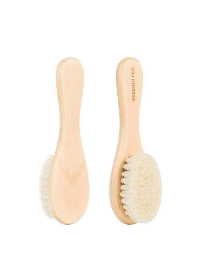 GREENTH PRO Baby Hair Bush And Comb Set Nature Lotus Wood With Soft Goat Bristle And Pear Wood Comb For Newborns & Toddlers Ideal For Cradle Cap  - Image 3