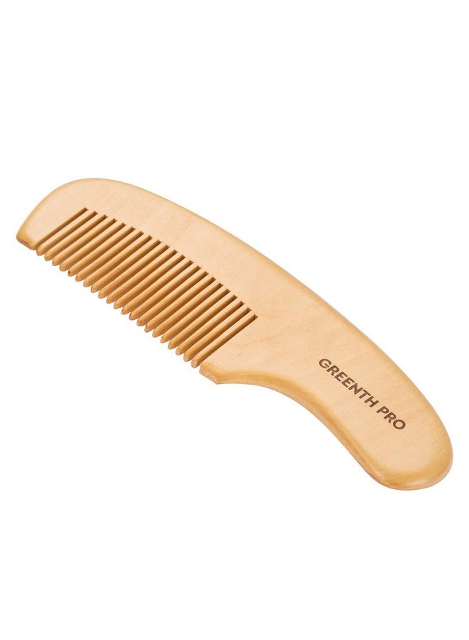 GREENTH PRO Baby Hair Bush And Comb Set Nature Lotus Wood With Soft Goat Bristle And Pear Wood Comb For Newborns & Toddlers Ideal For Cradle Cap  - Image 4