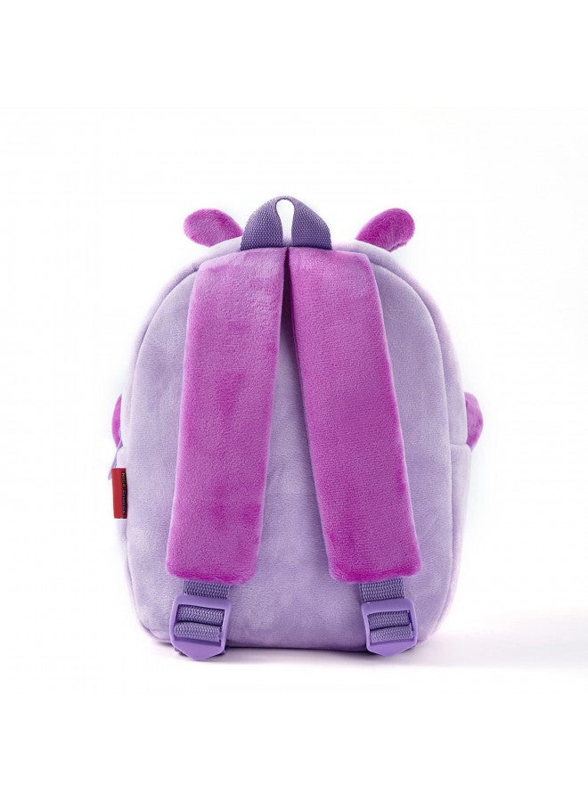 NICE CHOICE Cute Toddler Backpack Toddler Bag Plush Animal Cartoon Mini Travel Bag for Baby Girl Boy 2-6 Years(Purple Butterfly) - Image 2
