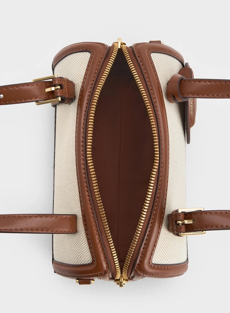 تشارلز & كيث حقيبة بولينغ إنولا قماش ثنائية اللون - Image 5