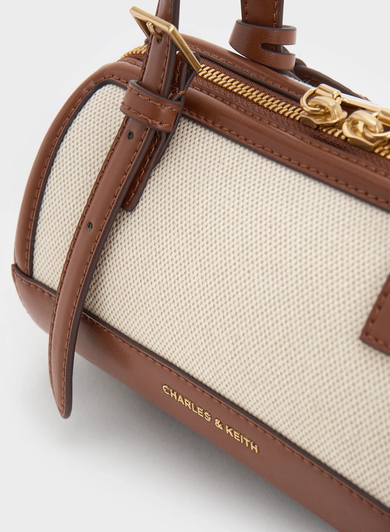 تشارلز & كيث حقيبة بولينغ إنولا قماش ثنائية اللون - Image 4
