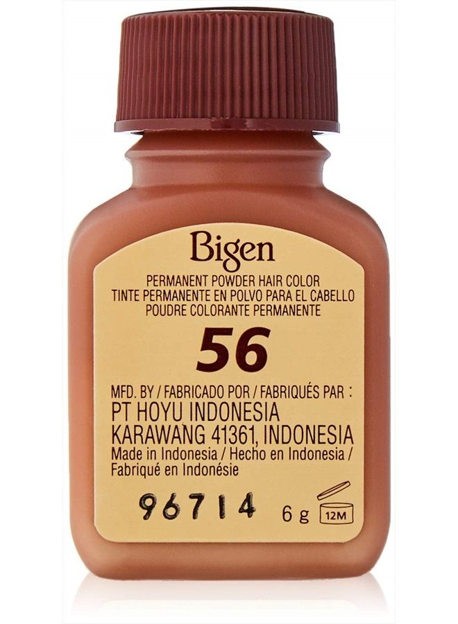Bigen Powder Hair Color #56 Rich Medium Brown 0.21oz (2 Pack)
