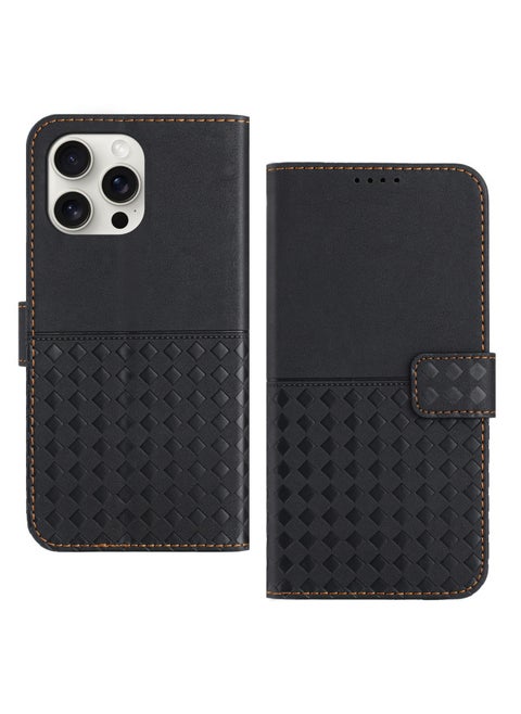 For Iphone16Pro Flip Anti-drop Protective Case For Apple Walle Multi Card Bag Phone Case Wholesale-Color:Black-Applicable Model:For Iphone 11 Pro Max (default OPP Bag Packaging)