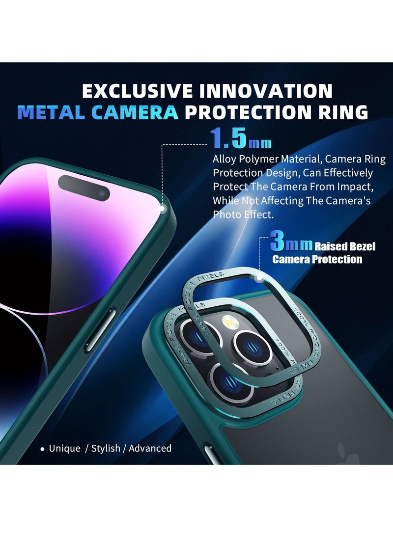 SYOSI - Designed for iPhone 14 Pro Max Case 6.7inch, Military Grade Drop Protection, Skin-Friendly PC Back, Advanced Camera Protection Ring, Anti-Scratch Anti-Fingerprint for iPhone 14 Pro Max (Green, 6.7 Inc - Image 1