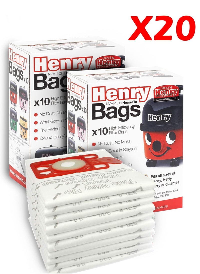 Henry - 20 Piece Vacuum Cleaner Bags Self Seal - Image 1