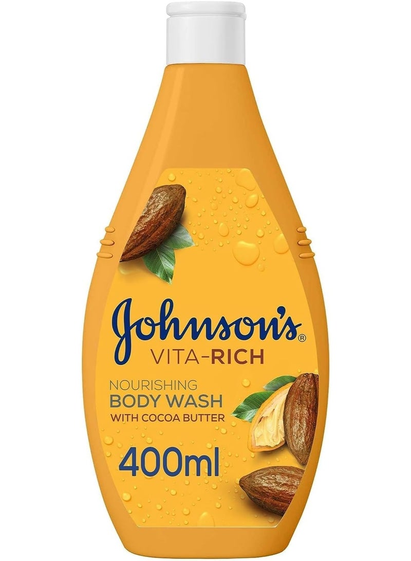 Johnson's Vita-Rich Nourishing Body Wash With Cocoa Butter 400 ML 400ml - Image 1