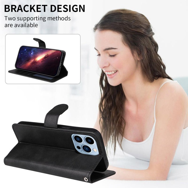 erorex For vivo V60 5G Global Classic Calf Texture Flip Leather Phone Case(Black) - Image 4