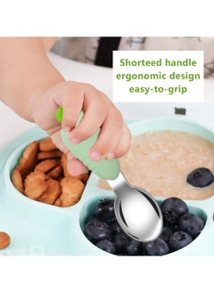 CMGTYYD Toddler Fork and Spoon Set, 2 Pcs Stainless Steel Kids Cutlery Set Baby Fork and Spoon Childrens Utensils, Children Flatware Weaning and Learning to Use  - Image 4