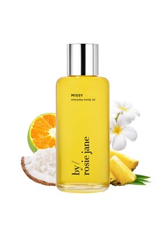 By Rosie Jane Everyday Body Oil Missy  Frangipani  Green Mandarin Scented Body Care with Sunflower Olive  Rosehip Seed Oil to Hydrate and Nourish Dry Skin 5 fl oz