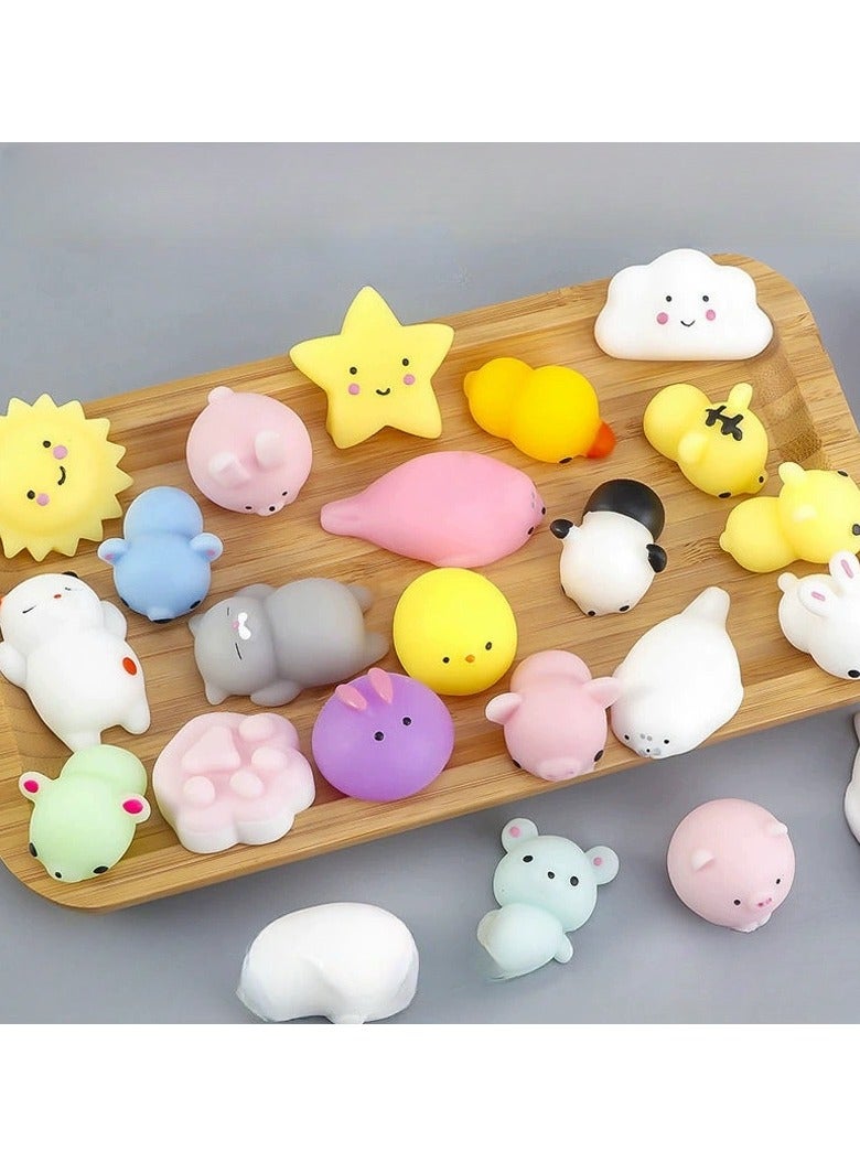 Squishy Toys Set, Soft Stress Relief Toys，50 Pack Mini Mochi Party Favors For Kids, Kawaii Squishy Toy Stress Relief Toys, Goodie Bags Fillers With Storage Box, Pinata Stuffers, Classroom Prizes - Image 1