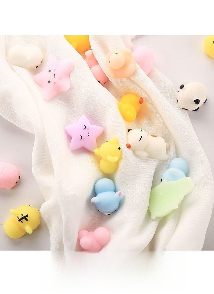 Generic - Squishy Toys Set, Soft Stress Relief Toys，50 Pack Mini Mochi Party Favors For Kids, Kawaii Squishy Toy Stress Relief Toys, Goodie Bags Fillers With Storage Box, Pinata Stuffers, Classroom Prizes - Image 1