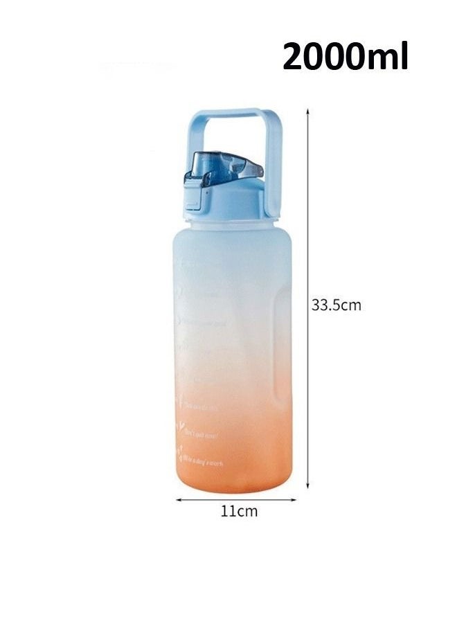 fashionhome - Portable Leak Proof Cute Water Bottle with Time Marker and Carry Handle - Image 1