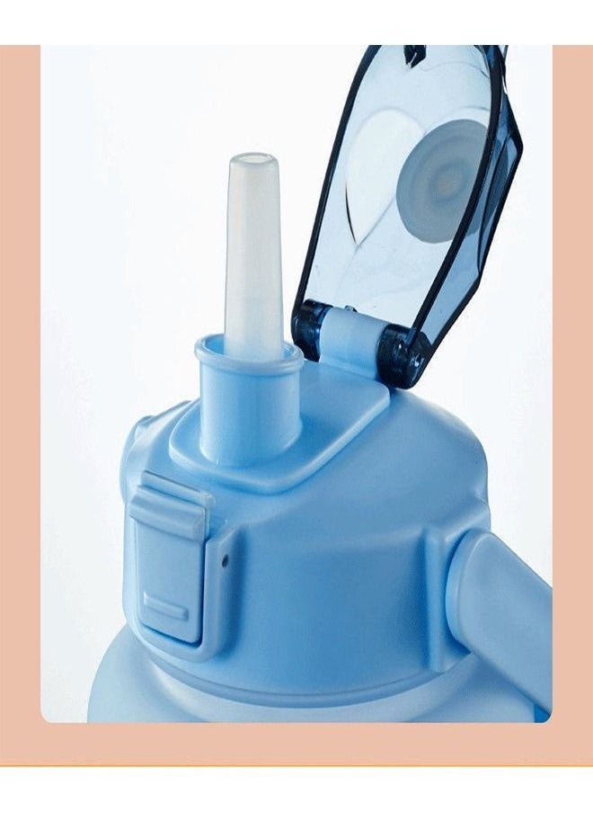 fashionhome - Portable Leak Proof Cute Water Bottle with Time Marker and Carry Handle - Image 1