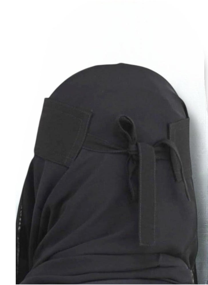 2 x 1.5cm Elastic Midi Niqab 8 Inch Reinforced - Tagless women's niqab with soft, high-quality fabric, comfortable and light on the skin, slip-resistant, washable, perfect for everyday and special occasions