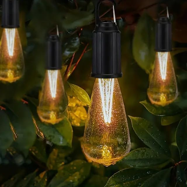 Kh Solar Bulb Rechargeable Camping Hanging Bulb with USB C Cable 3 Mode Adjustable Warm White Light, Decorative Tent Lamp for Traveling, Hiking, Backpacking, Emergency Power Outage Pack of 1 - Image 1