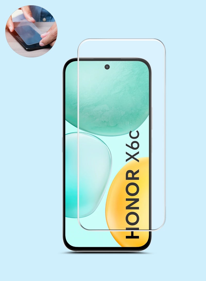 GMAX Honor X6c 4G 2025 GMAX Premium Series Curved Edges 9H 2.5D Tempered Glass Screen Protector - Clear - Image 1