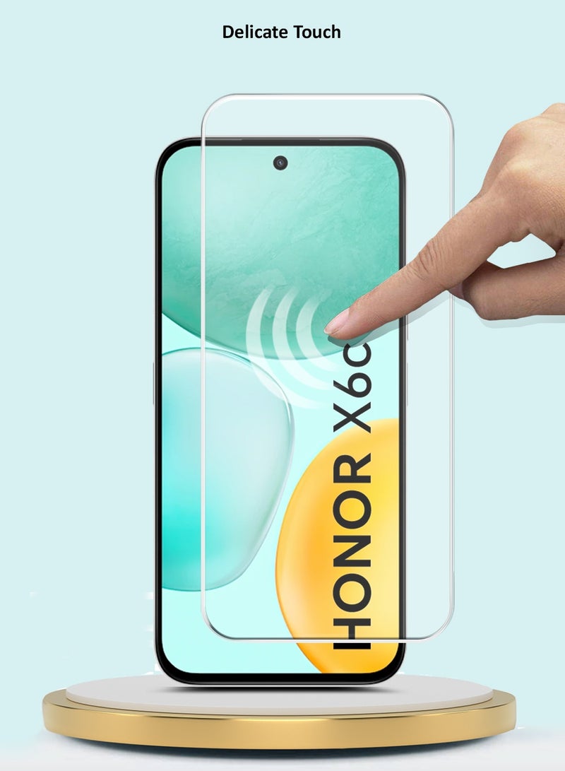GMAX Honor X6c 4G 2025 GMAX Premium Series Curved Edges 9H 2.5D Tempered Glass Screen Protector - Clear - Image 4