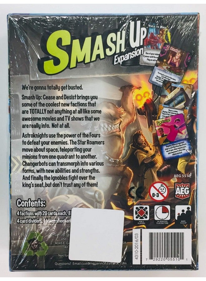 AEG Games AEG Smash Up: Cease & Desist Card Game Expansion | Astroknights, Changerbots, Ignobles, Star Roamers | 2-4 Players | Ages 14+ | 30-45 Minute Playtime - Image 2