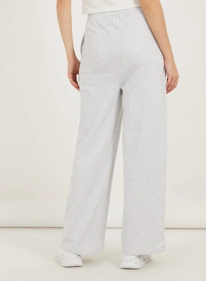 Styli Cross Over Waistband Joggers with Pintuck Detail