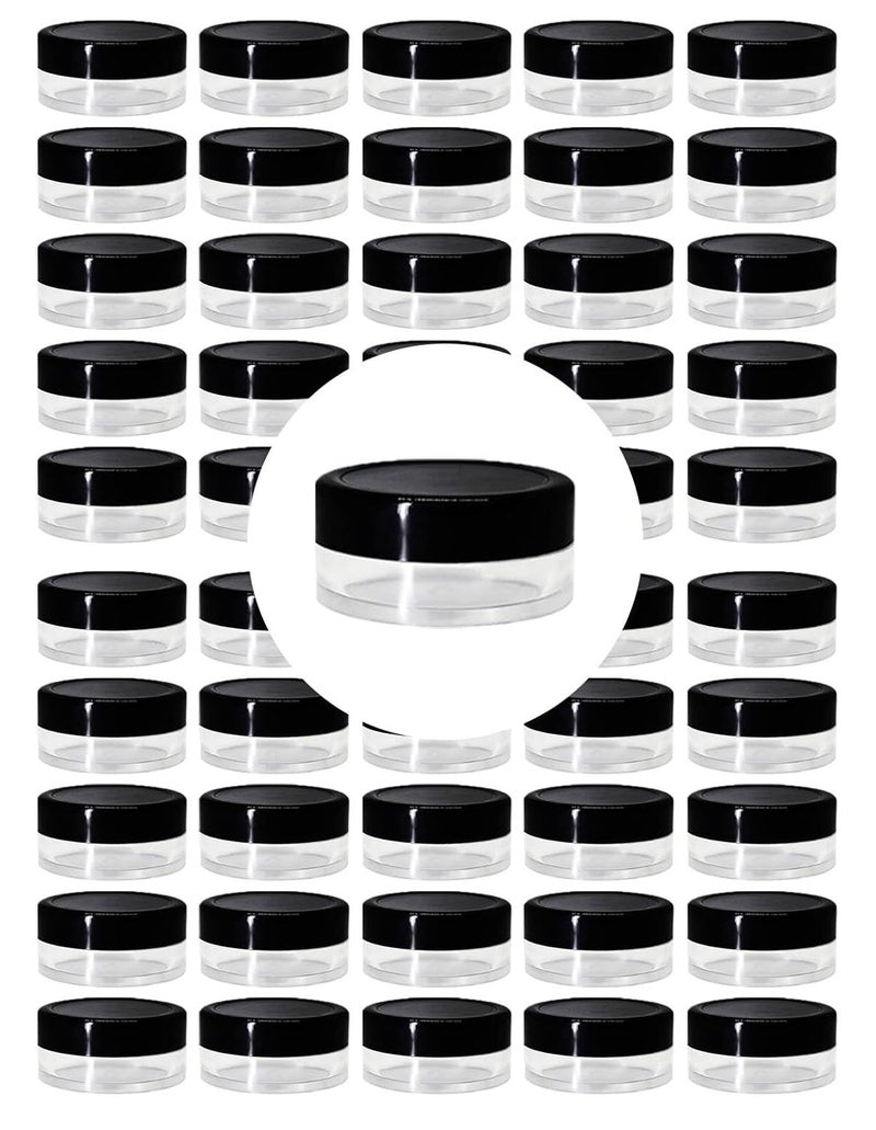 BH PLAST BH PLAST WHOLESALE SET OF 60 PCS 8 GRAM ACRYLIC SAN JAR FOR DIY COSMETIC LIPBALMSLIP SCRUBS BODYBUTTER PACKAGING JAR TRAVEL FRIENDLY with protective inner lid  - Image 1